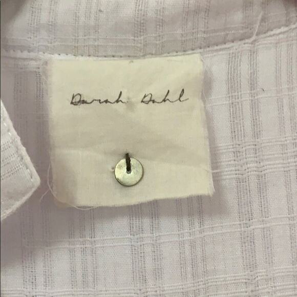 DARAH DAHL WHITE COTTON CROSSOVER BLOUSE‎ S… - Picture 2 of 5